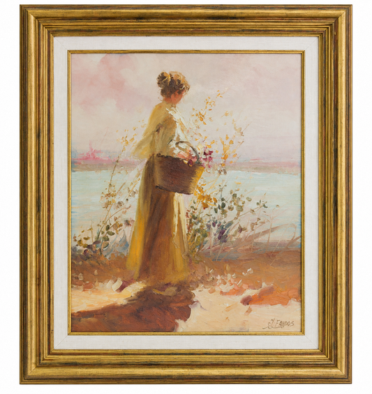 Mujer en el jardín II - J. Fandos