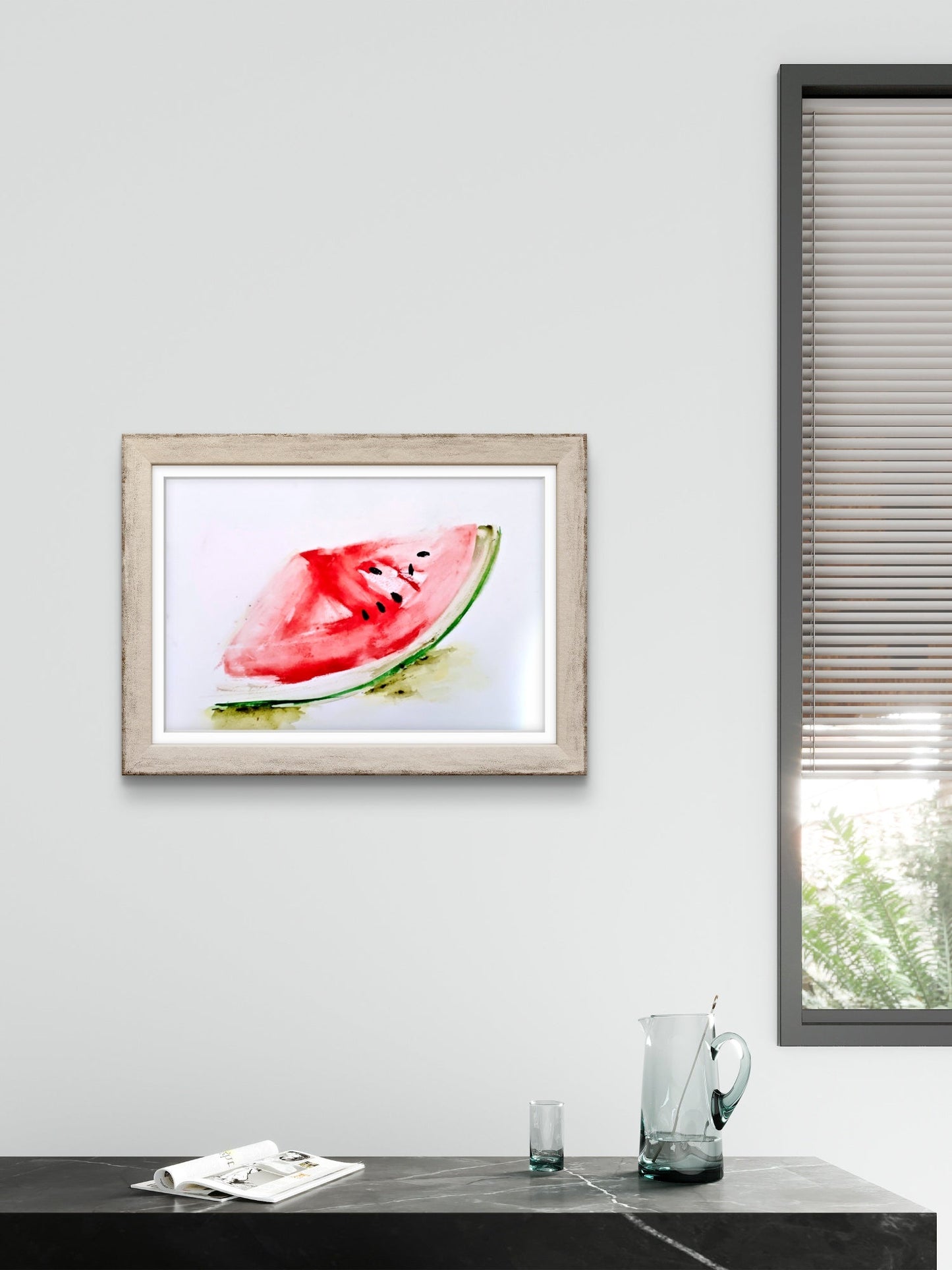 Sandía Triángulo — obra de Jaime Gost expuesta en pared de galería