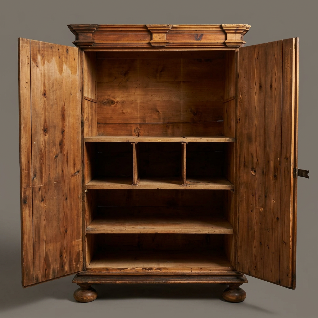 Rustic pine wardrobe (18th century)