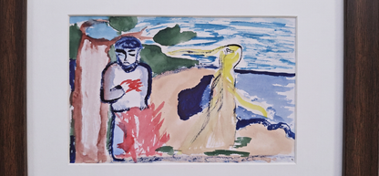 Despedida — acuarela de Jaime Gost enmarcada