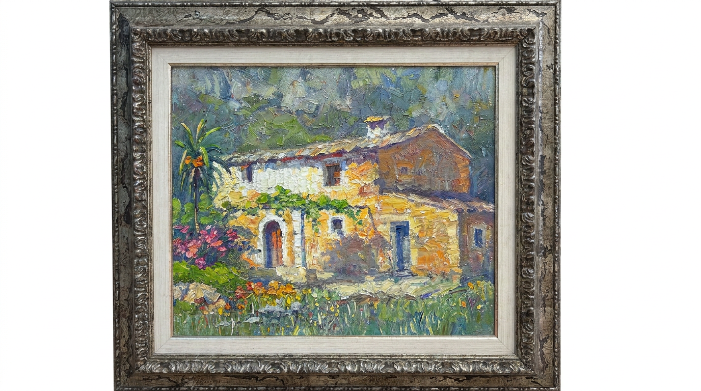 Casa de Pollença - óleo, vista frontal