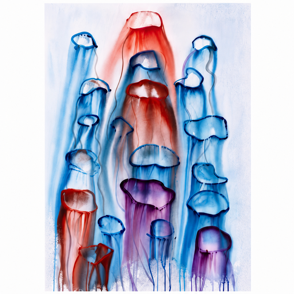 Bosque de Medusas - Jaime Gost - acuarela original