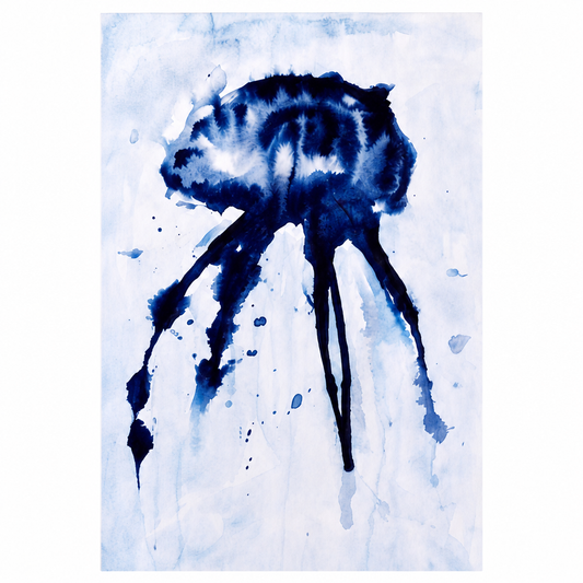 Medusa azul II - Jaime Gost - acuarela original