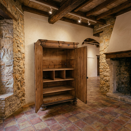 Rustic pine wardrobe (18th century)