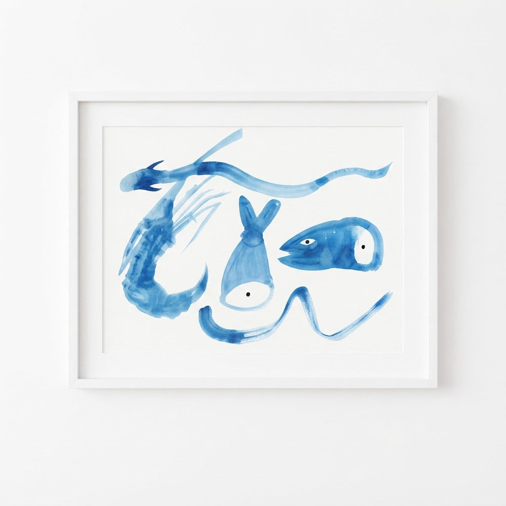 Mediterráneo en Azul - Jaime Gost - obra enmarcada