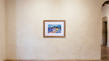 Melancolía Hombre — obra de Jaime Gost expuesta en pared de galería
