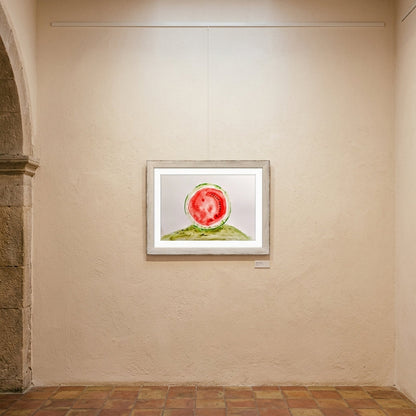 Autorretrato Sandía — obra de Jaime Gost expuesta en pared de galería