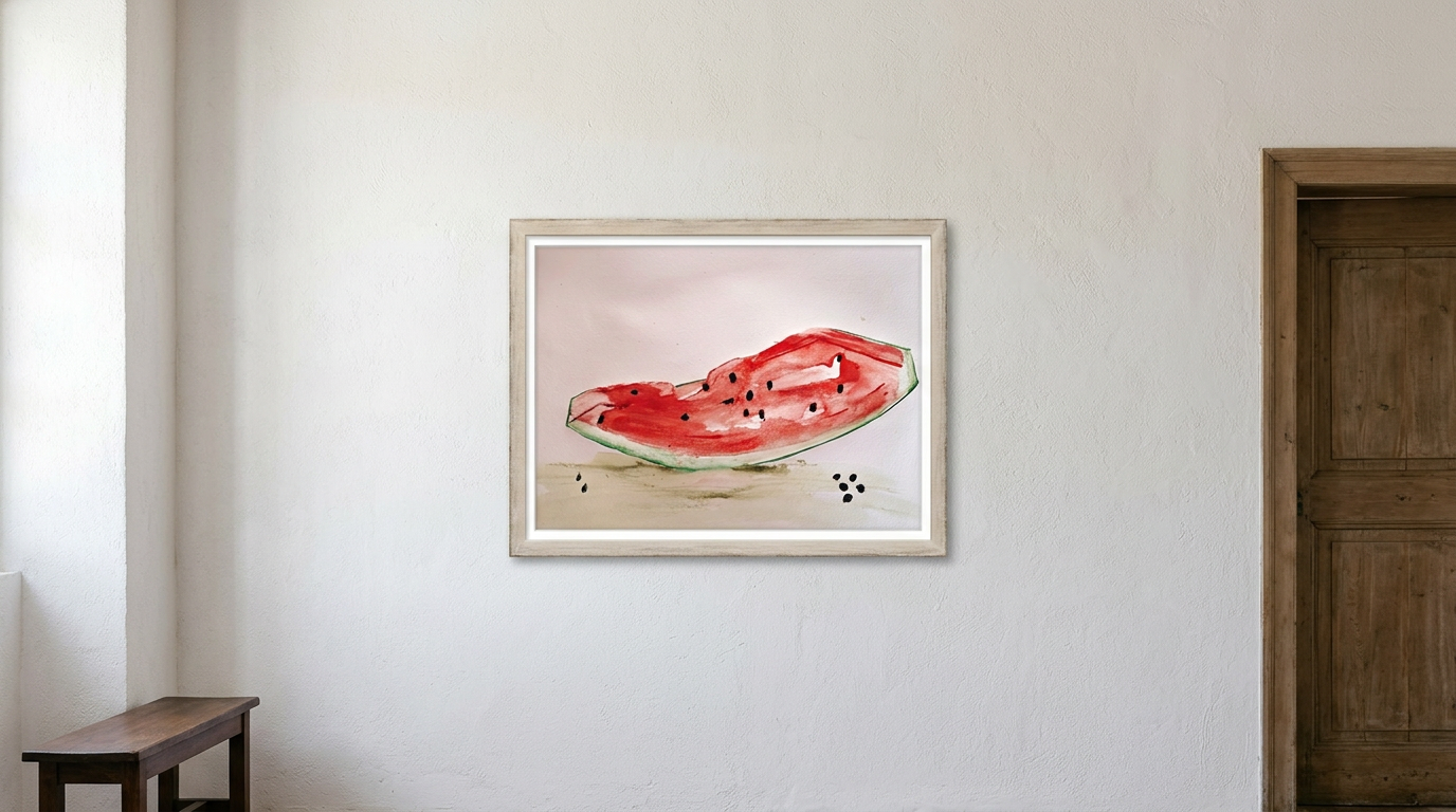Sandía Bota — obra de Jaime Gost expuesta en pared de galería