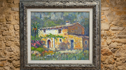 Casa de Pollença - cuadro enmarcado en pared de galería