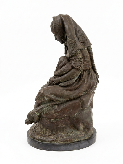 El Belén — Conjunto de 3 esculturas en bronce