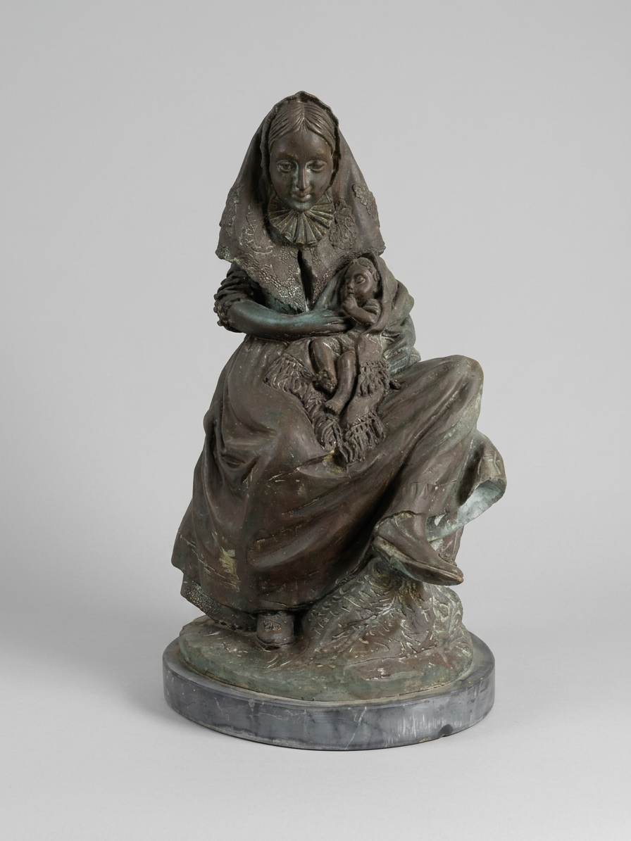El Belén — Conjunto de 3 esculturas en bronce