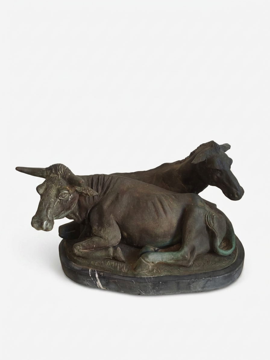 El Belén — Conjunto de 3 esculturas en bronce