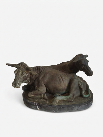 El Belén — Conjunto de 3 esculturas en bronce